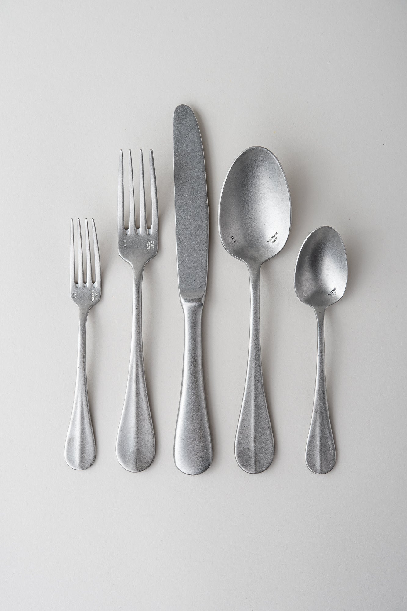 Stonewashed Cutlery Set - Baguette - 5 Piece Set