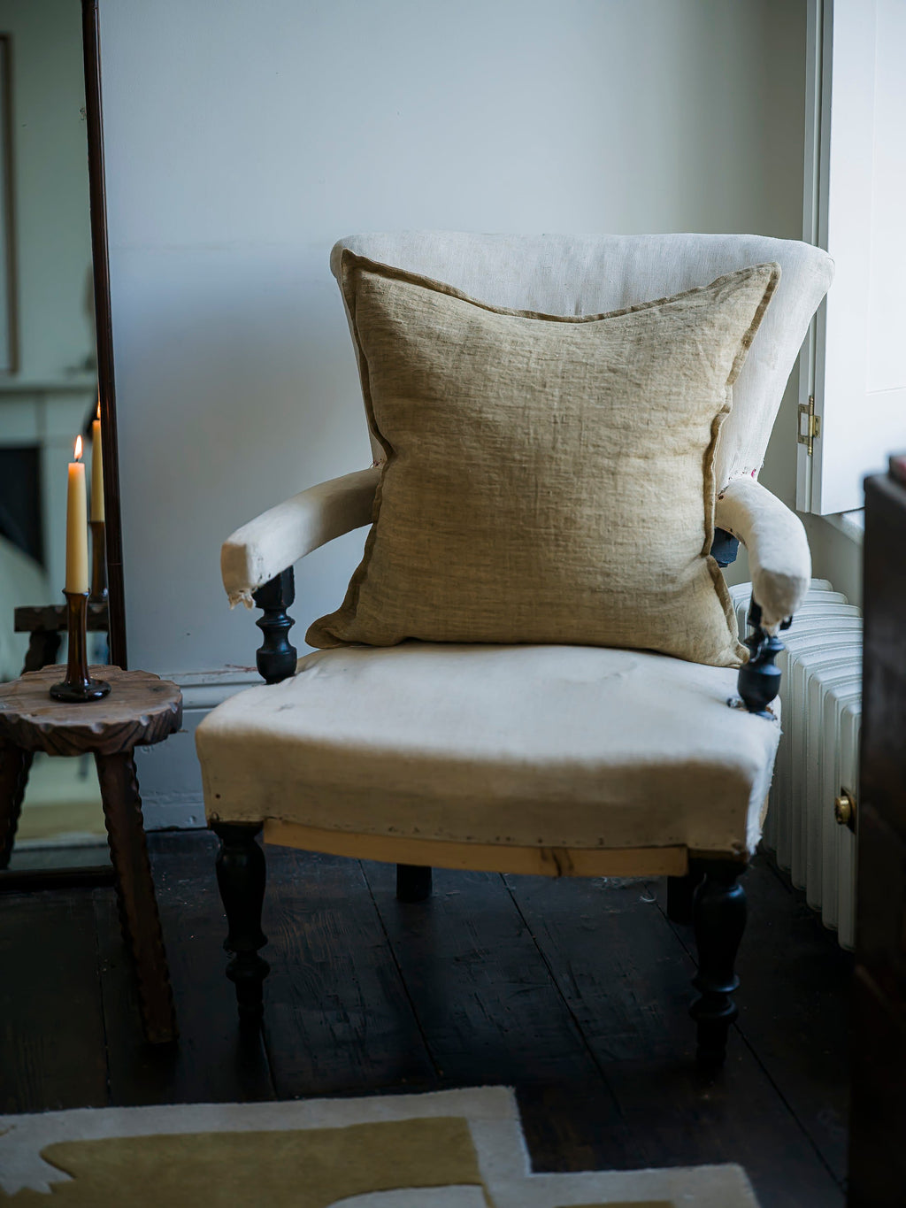 June Linen Cushion Cover - Pampas