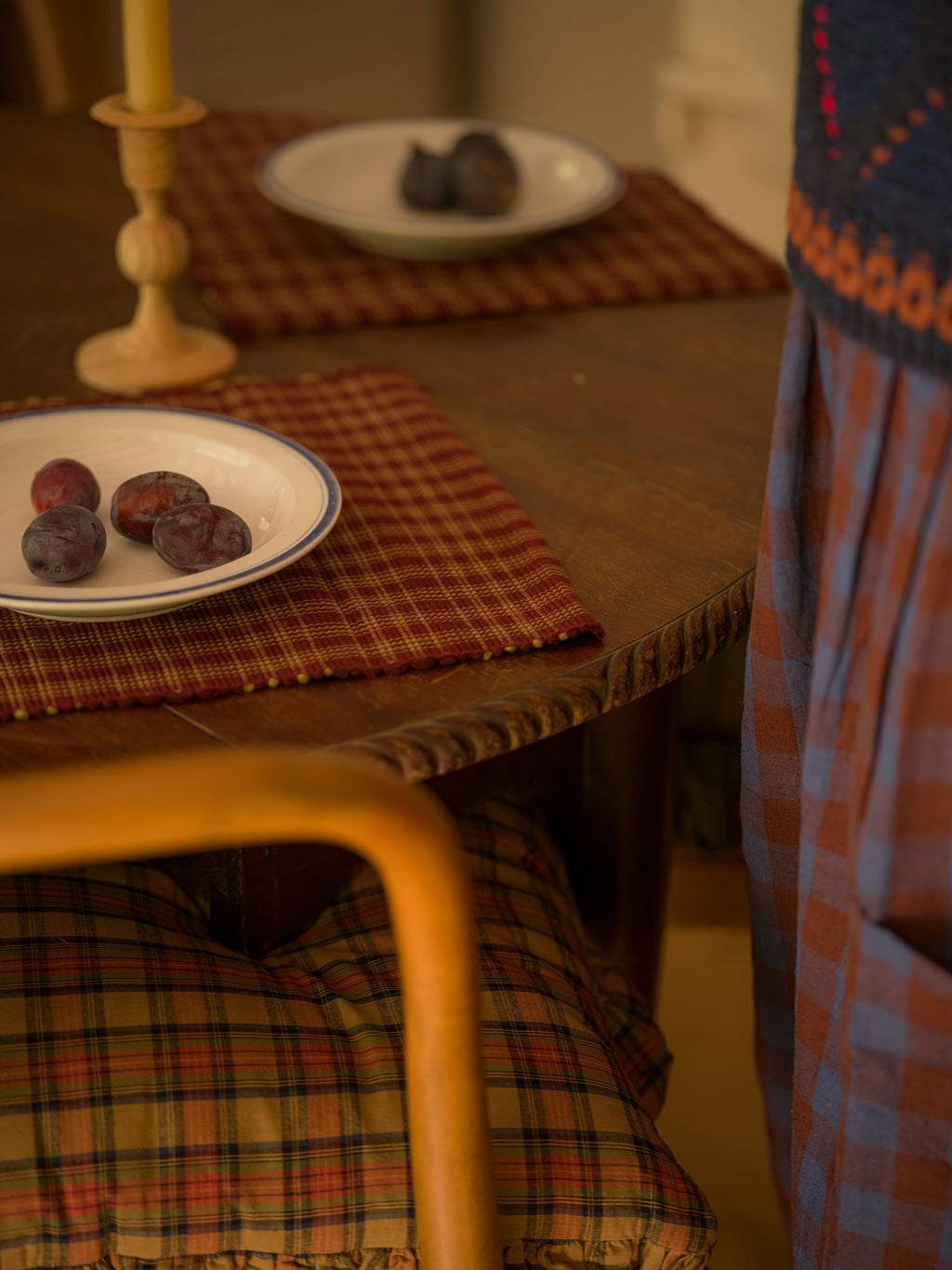 June Cotton Placemat and Napkin Set - Nutmeg