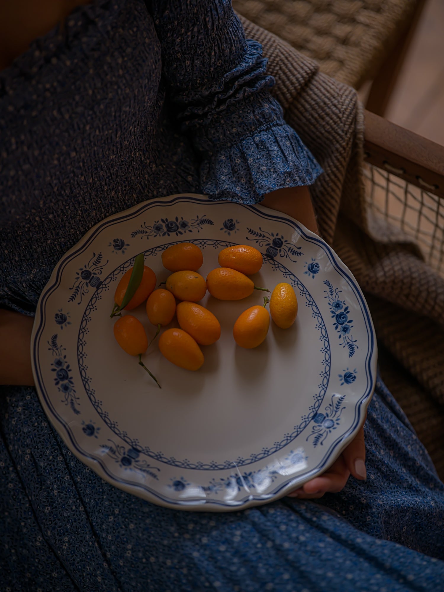 June Vila Blue Dinner Plate