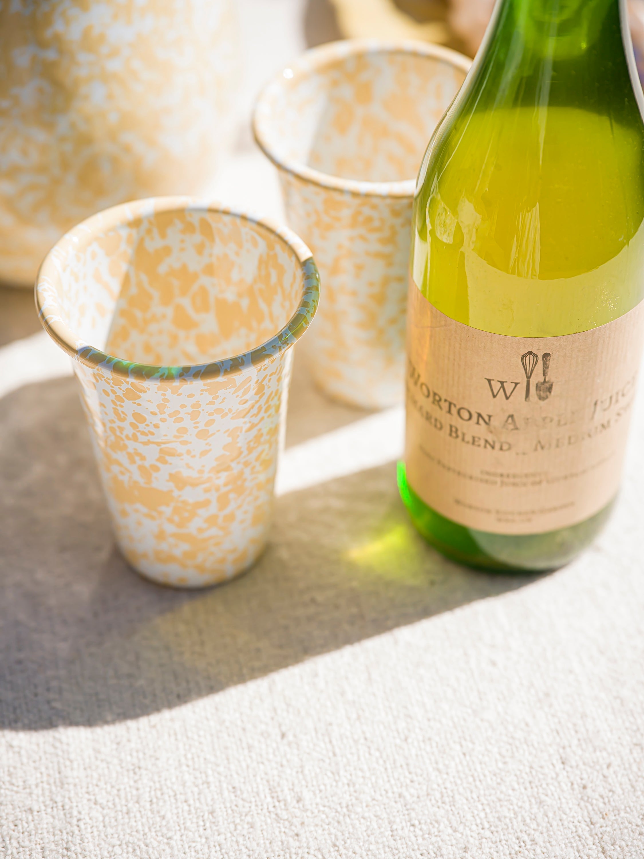 June Enamel Splatterware Tumbler - 14oz - Yellow