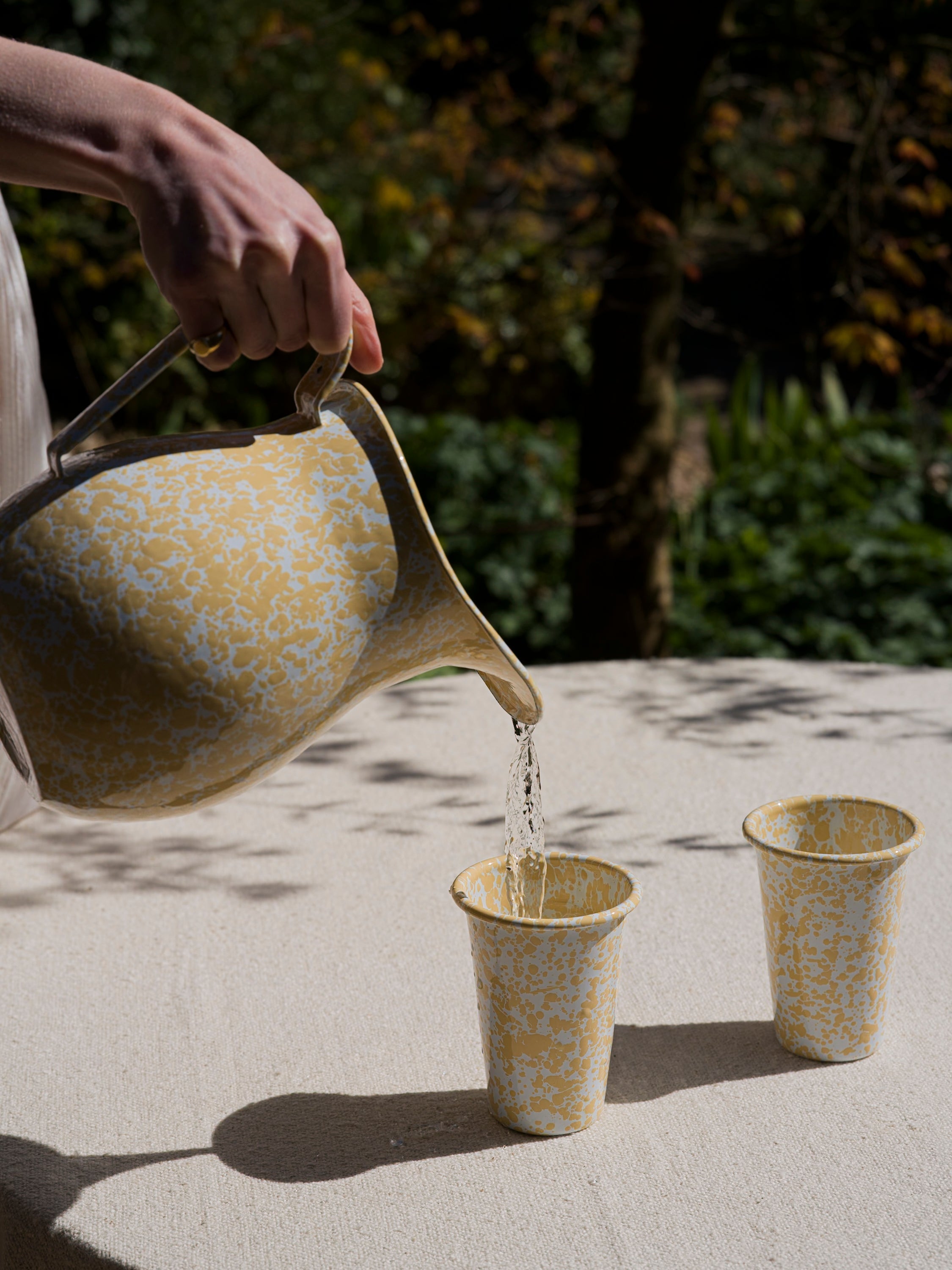 June Enamel Splatterware Tumbler - 14oz - Yellow
