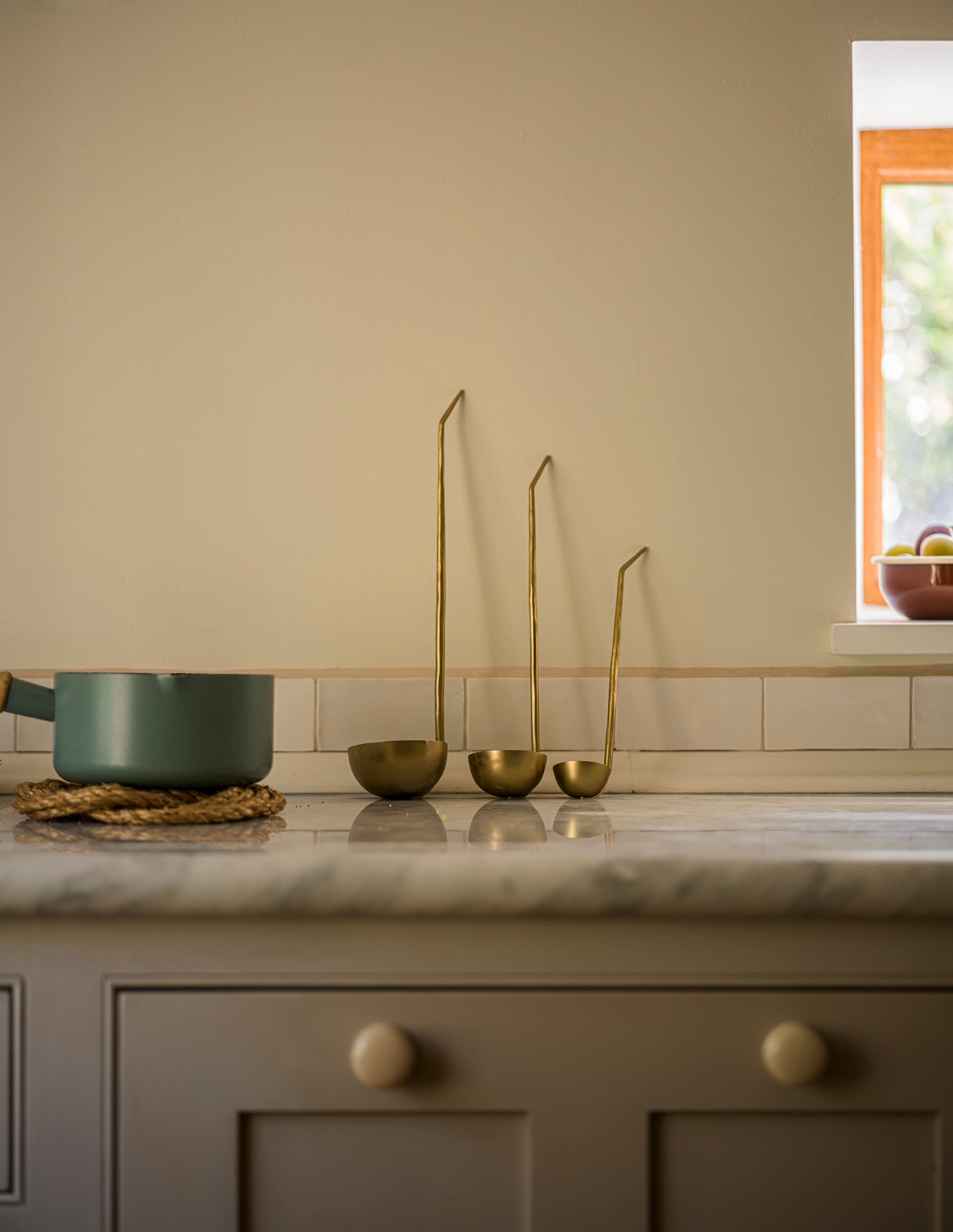 June Brass Ladles - Set of Three