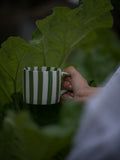 Handmade Ceramic Mug - Green Stripe
