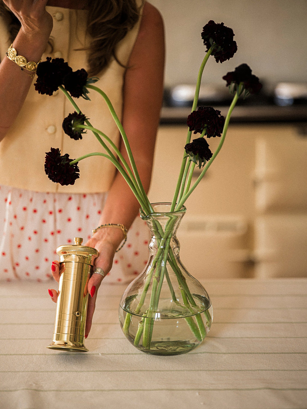 June Chef's Brass Pepper Mill - 8"