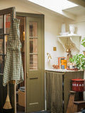 Linen Chef's Apron - Green Gingham