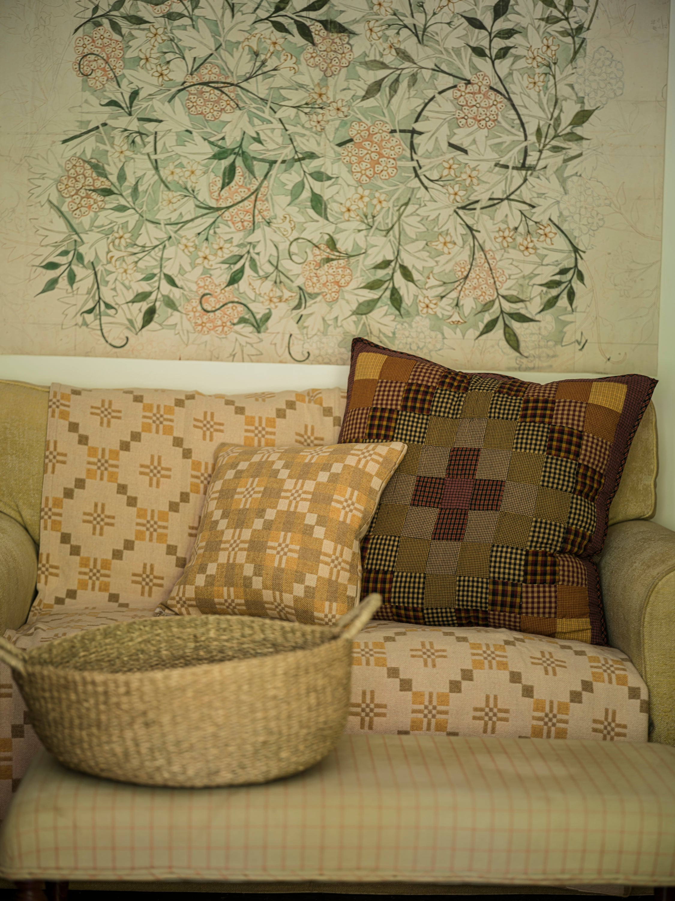 June Heritage Patchwork Cushion Cover - Cherrywood