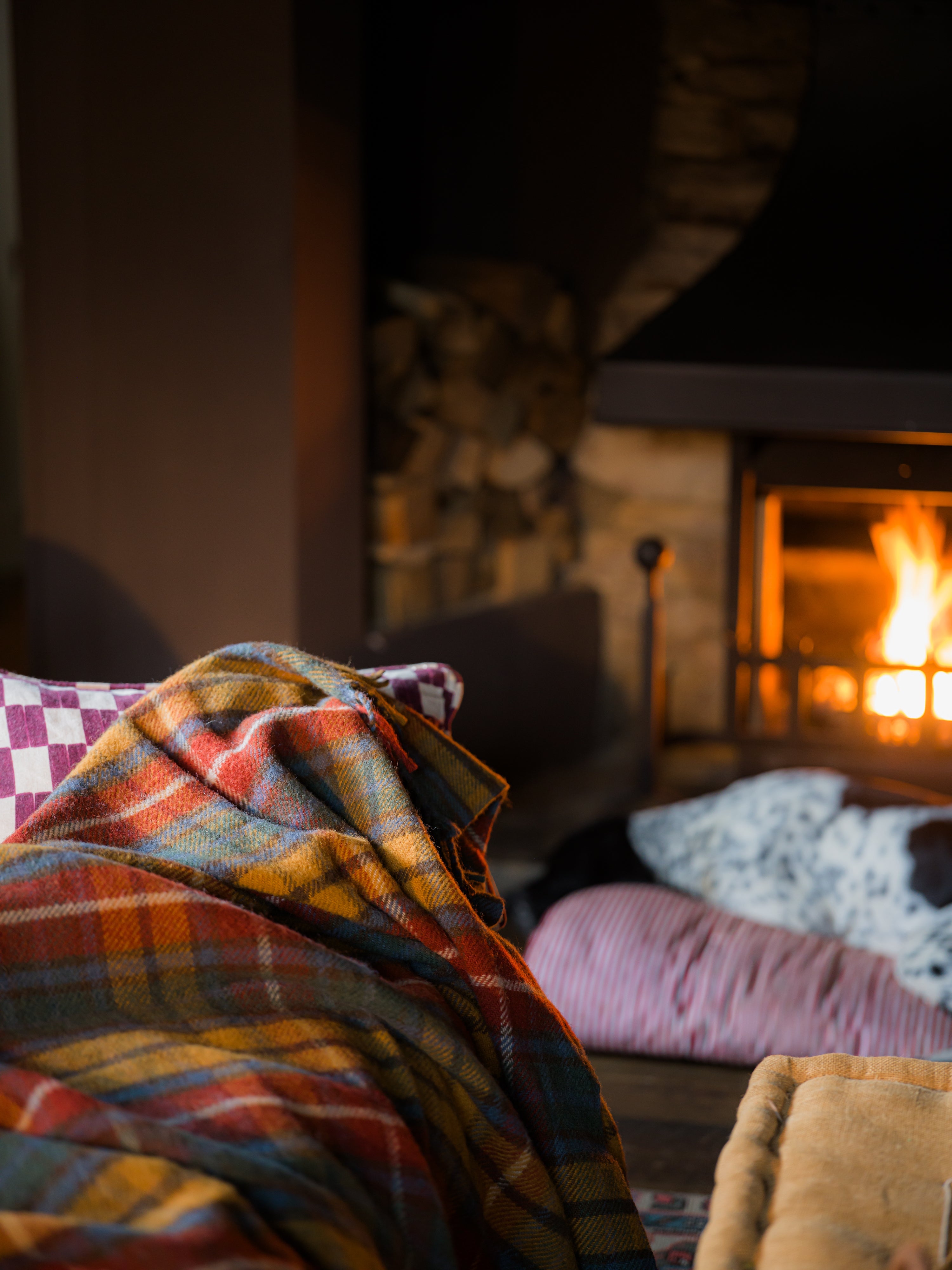 June Tartan Wool Blanket - Antique Buchanan