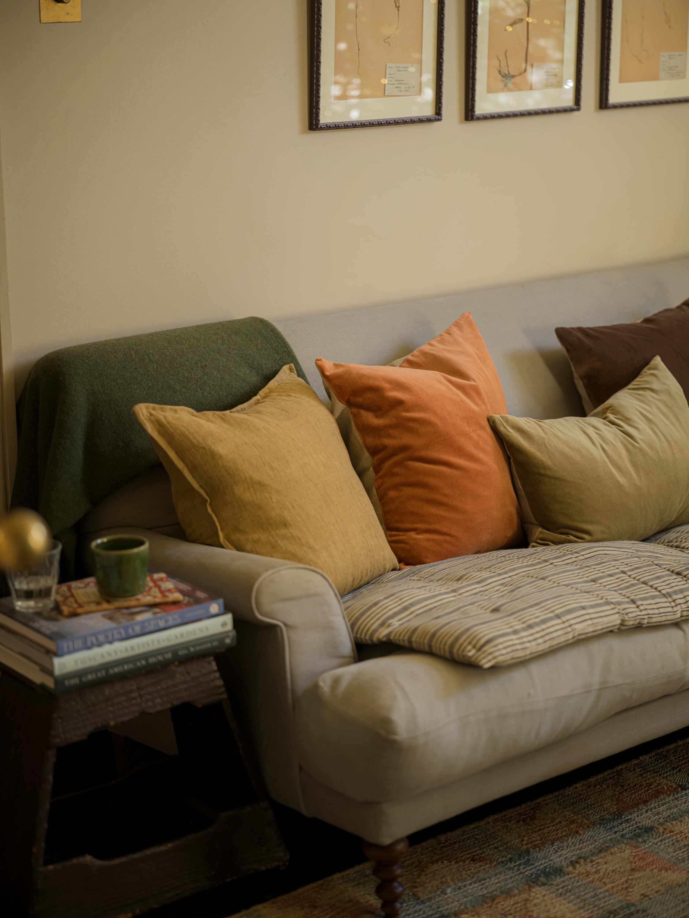 June Linen Cushion Cover - Pampas