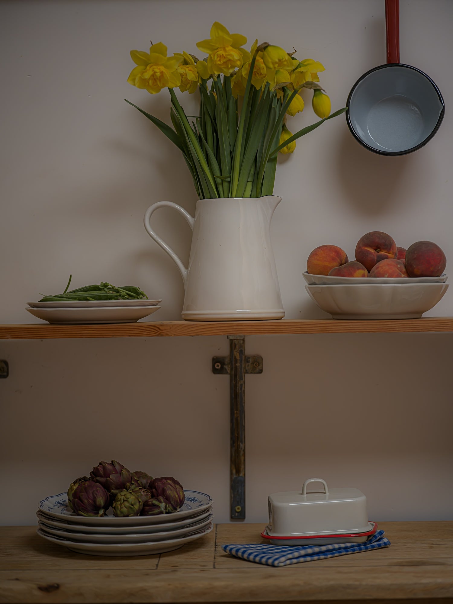 June Enamel Butter Dish - Bordeaux