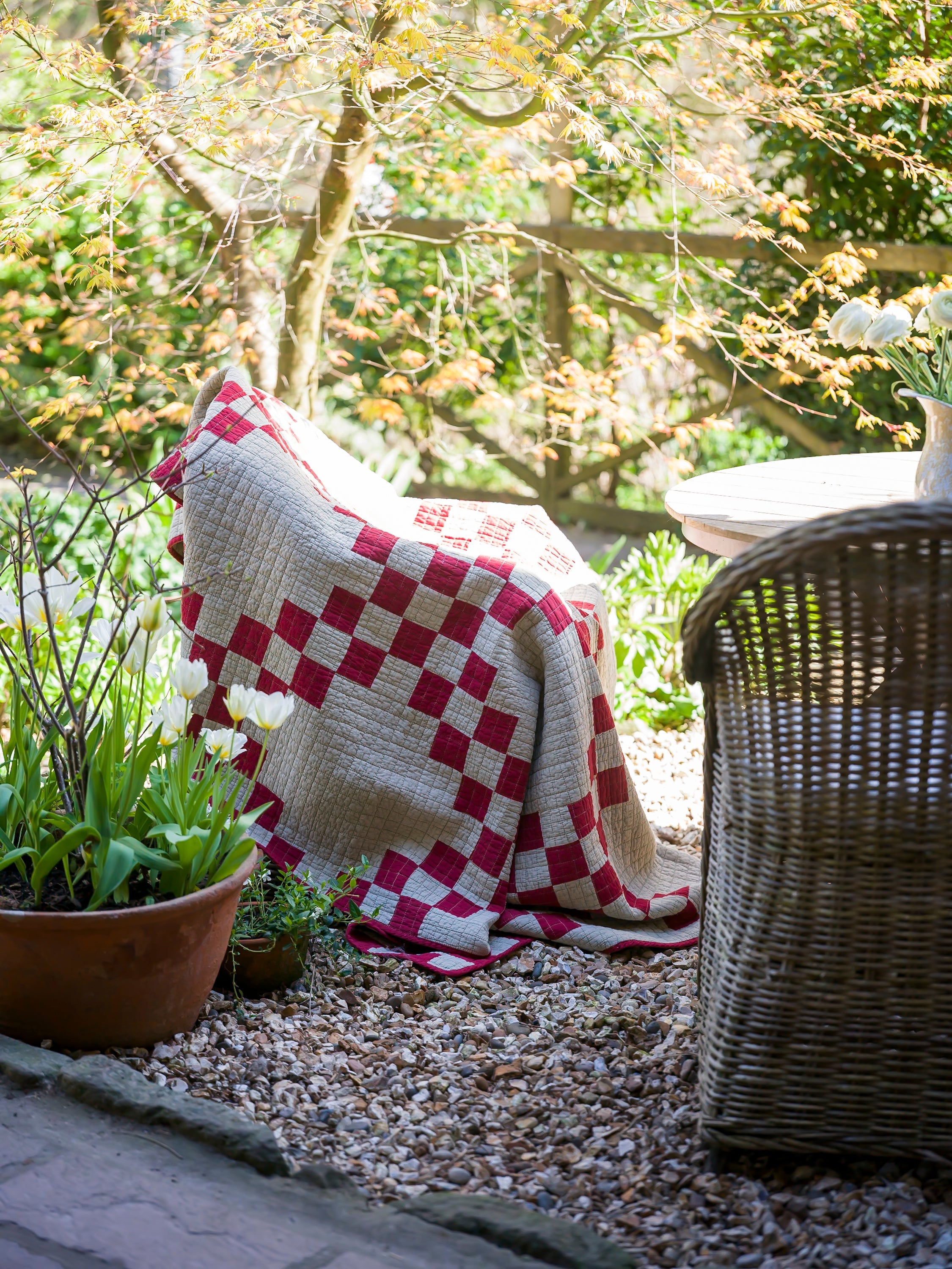 June Patchwork Quilt - Red