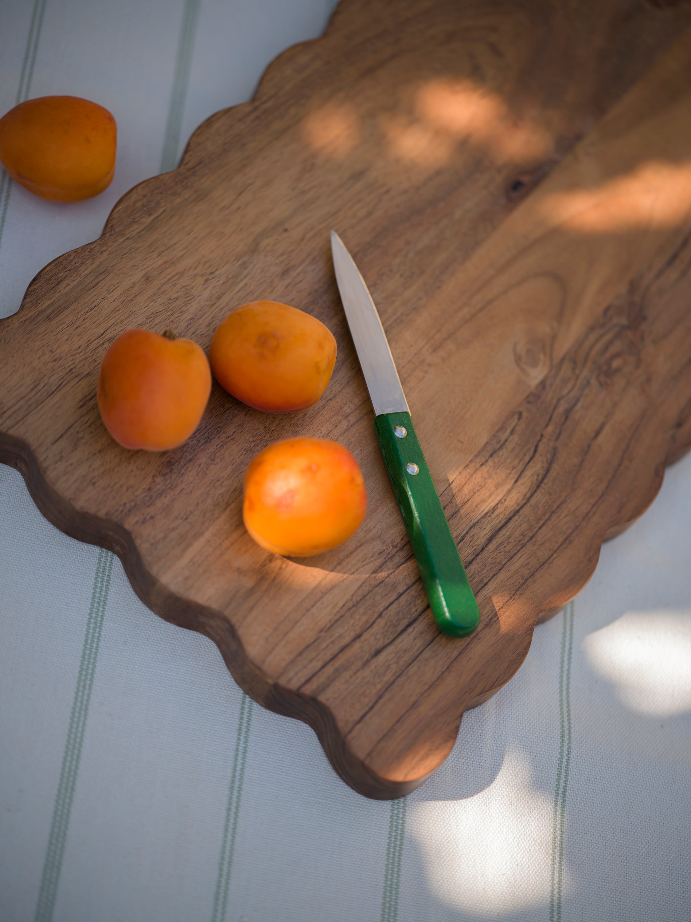 June Paring Knife with Beechwood Handle - Green