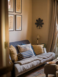 Bolster Cushion - Navy Check