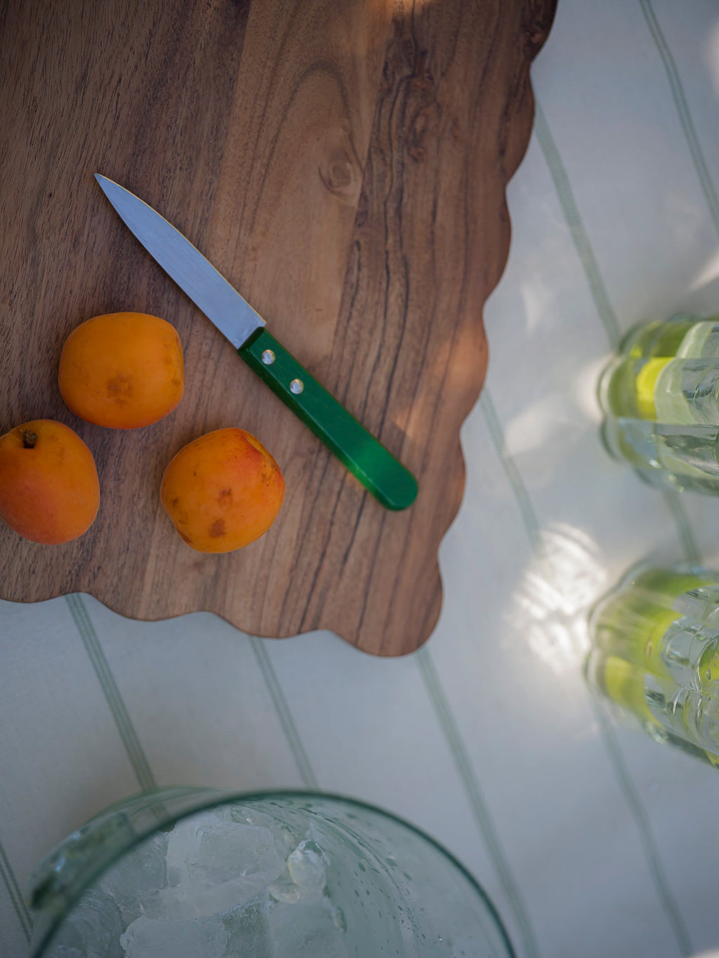 June Paring Knife with Beechwood Handle - Green
