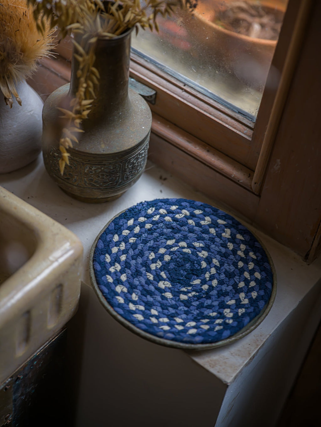Braided Trivet - Bluestone
