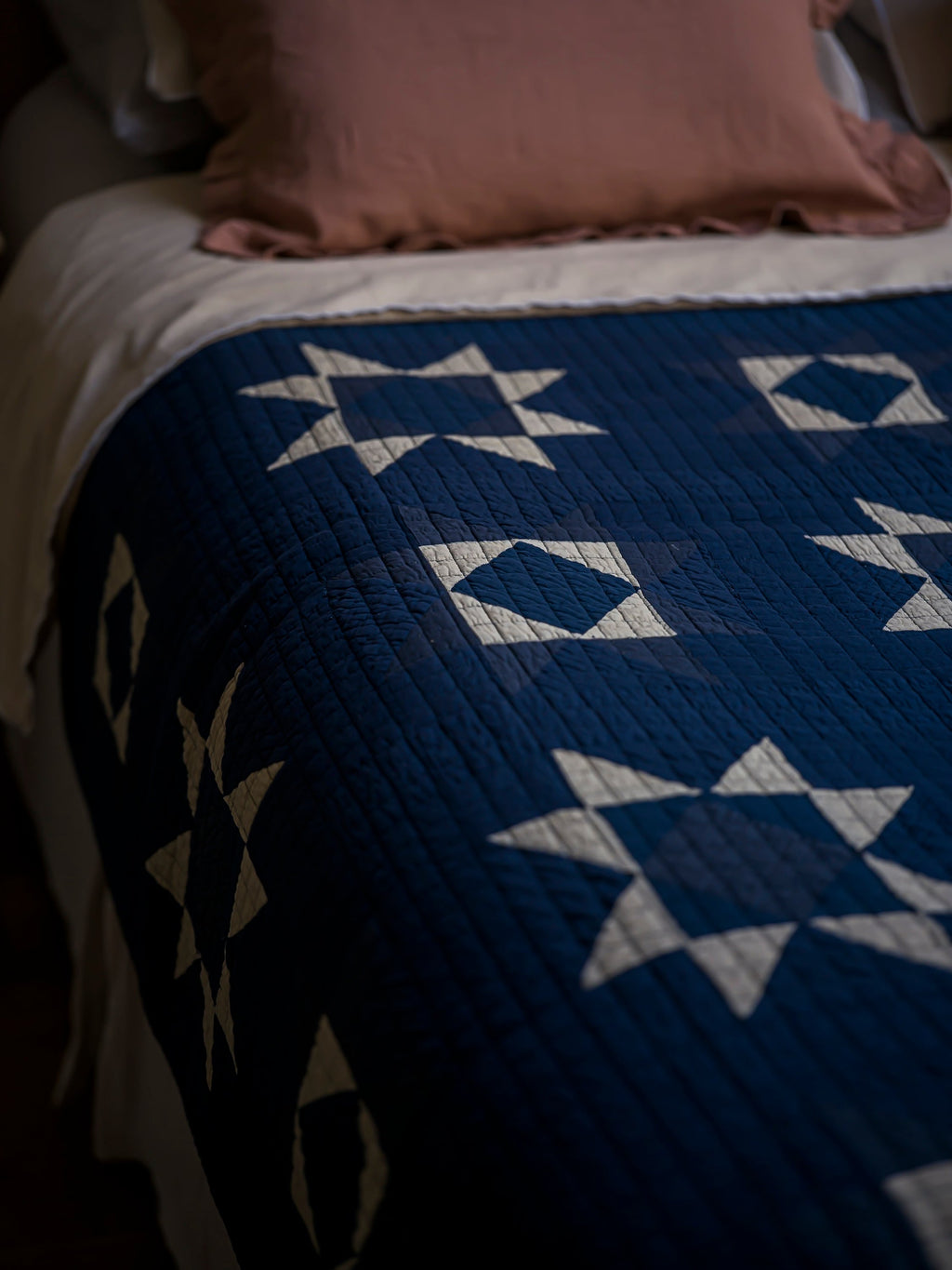 June Patchwork Quilt - Blue