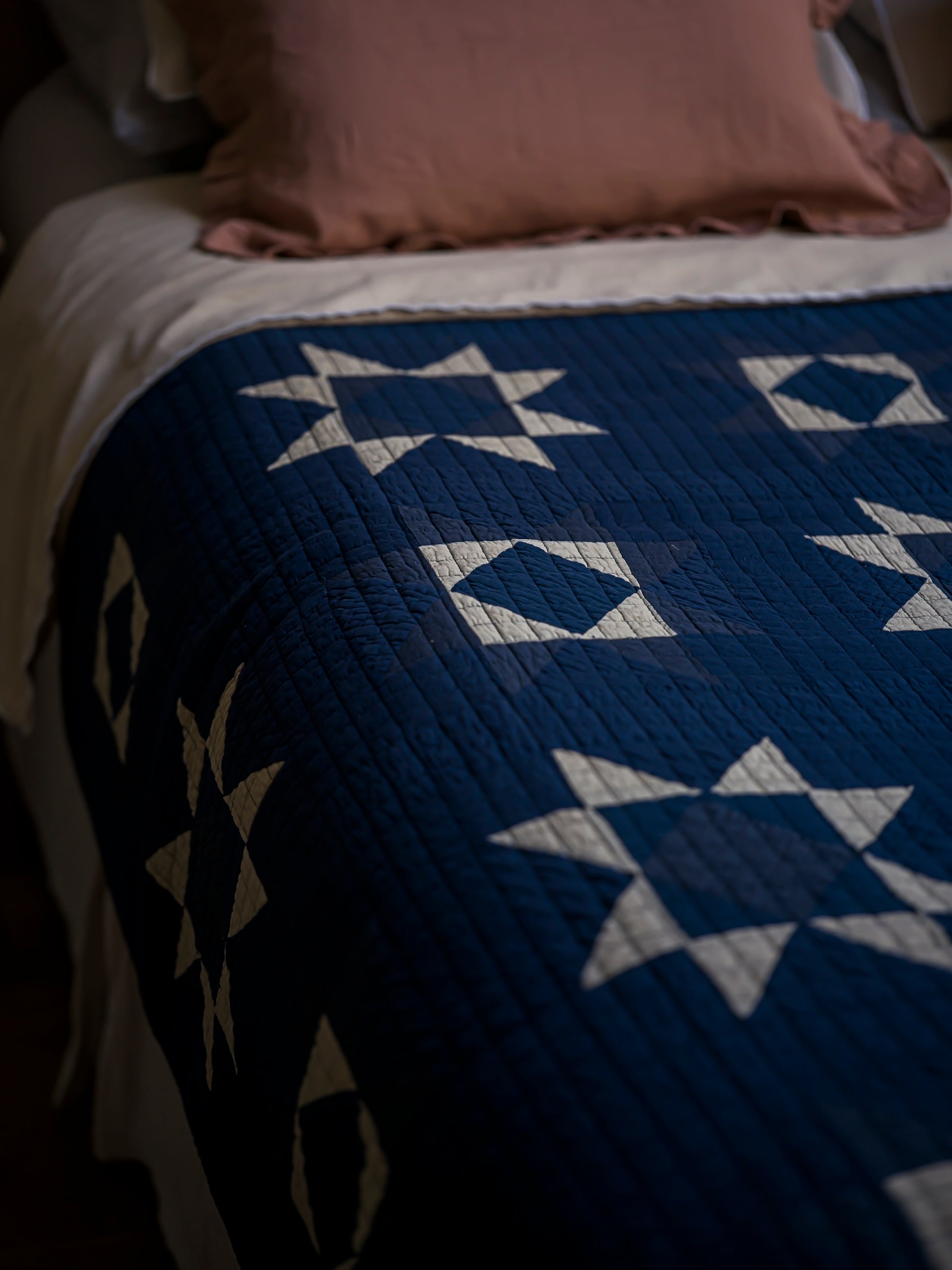 June Patchwork Quilt - Blue