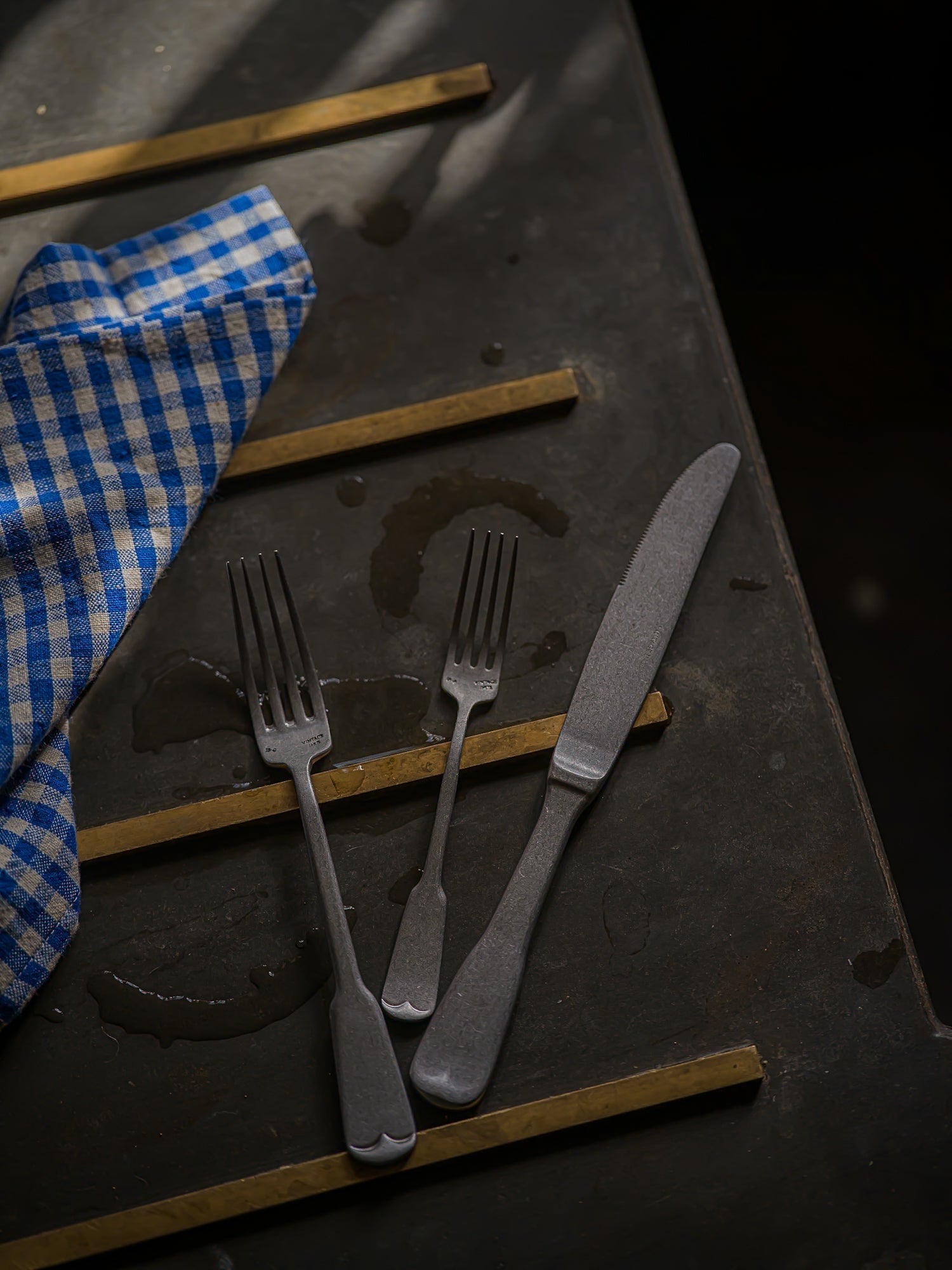 June Stonewashed Cutlery Set - Lutece - 5 Piece Set
