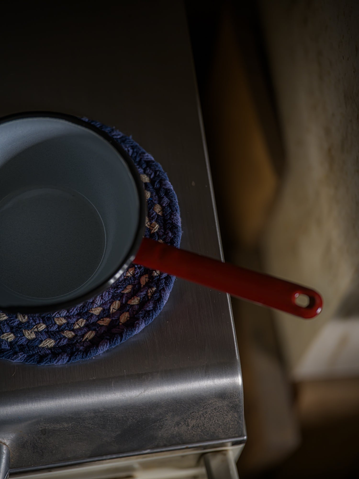 June Braided Trivet - Bluestone