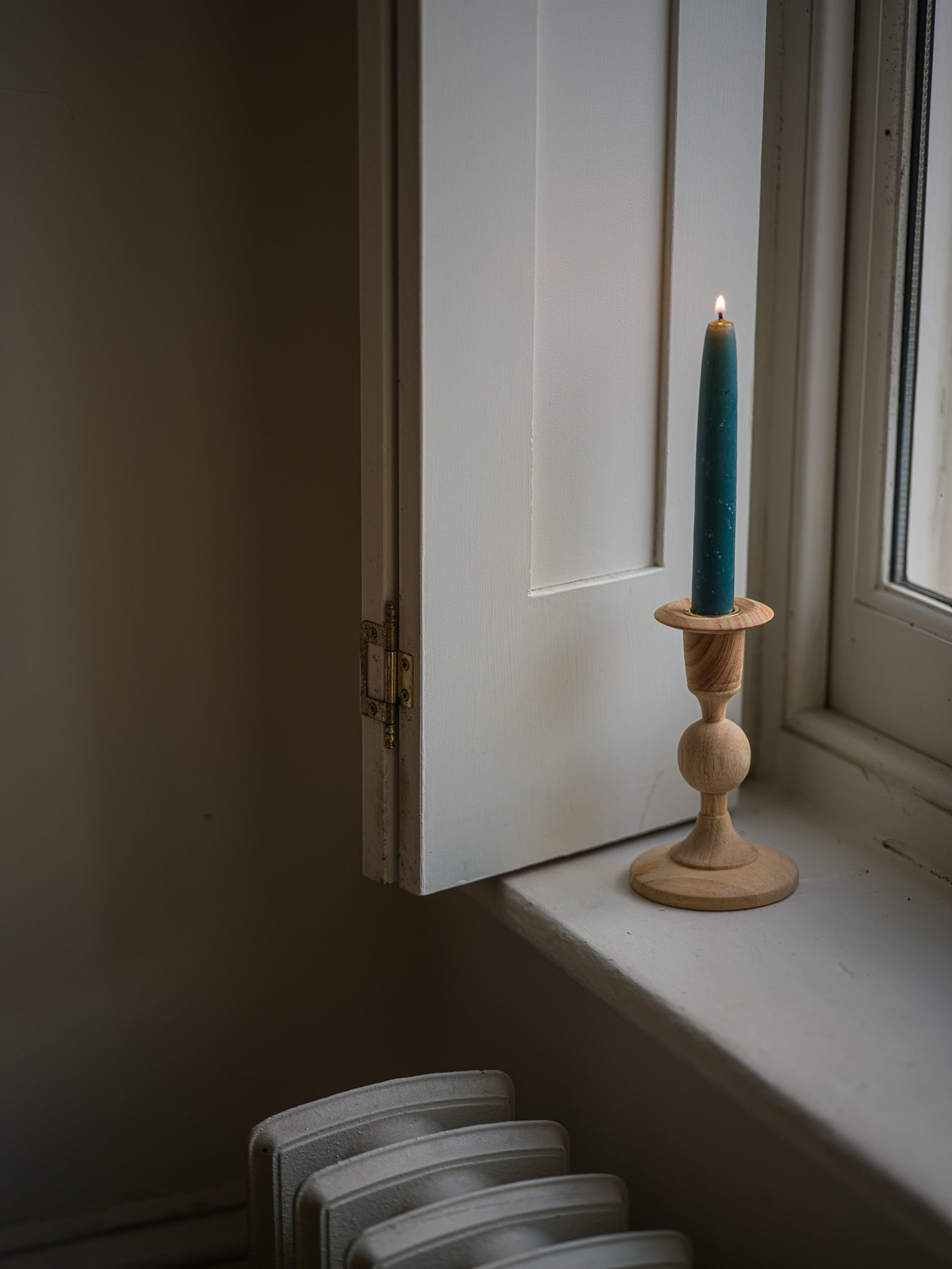 June Beeswax Taper Candles 6" - Set of 2 - Blue