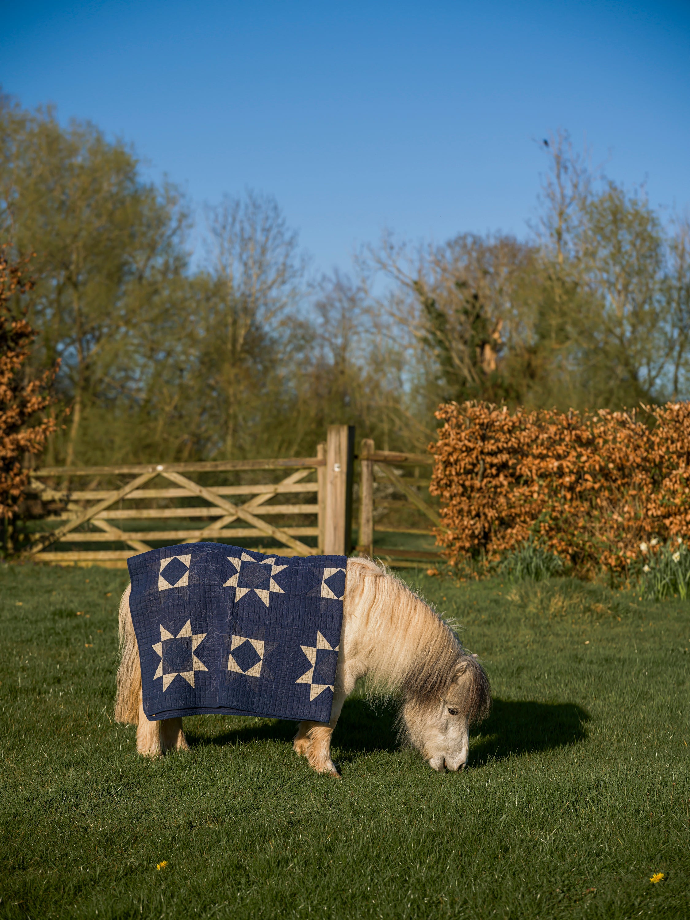 June Patchwork Quilt - Blue