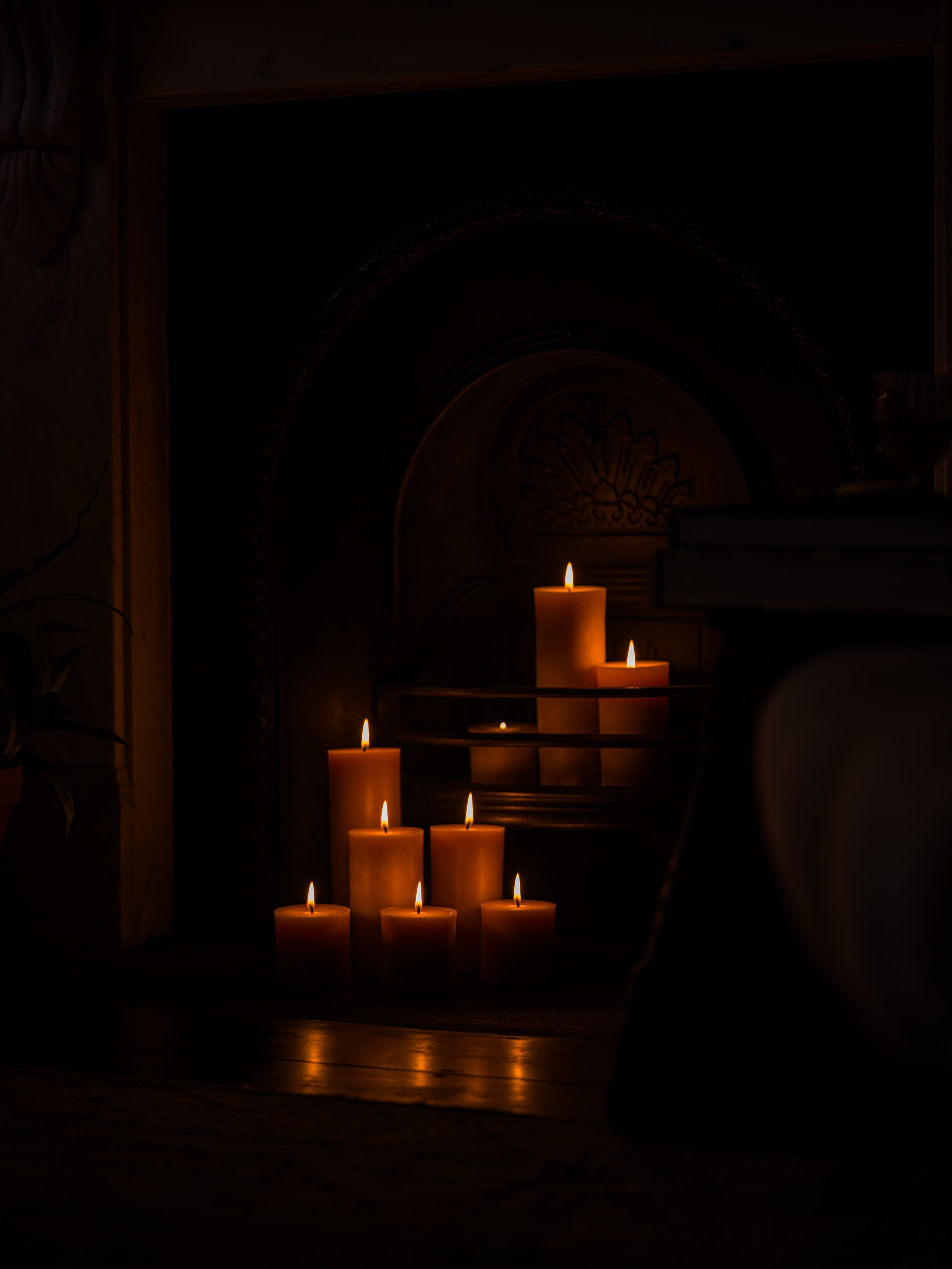 June Beeswax Pillar Candles