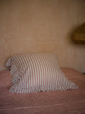 Cotton Frill Cushion Cover - Rouge Stripe