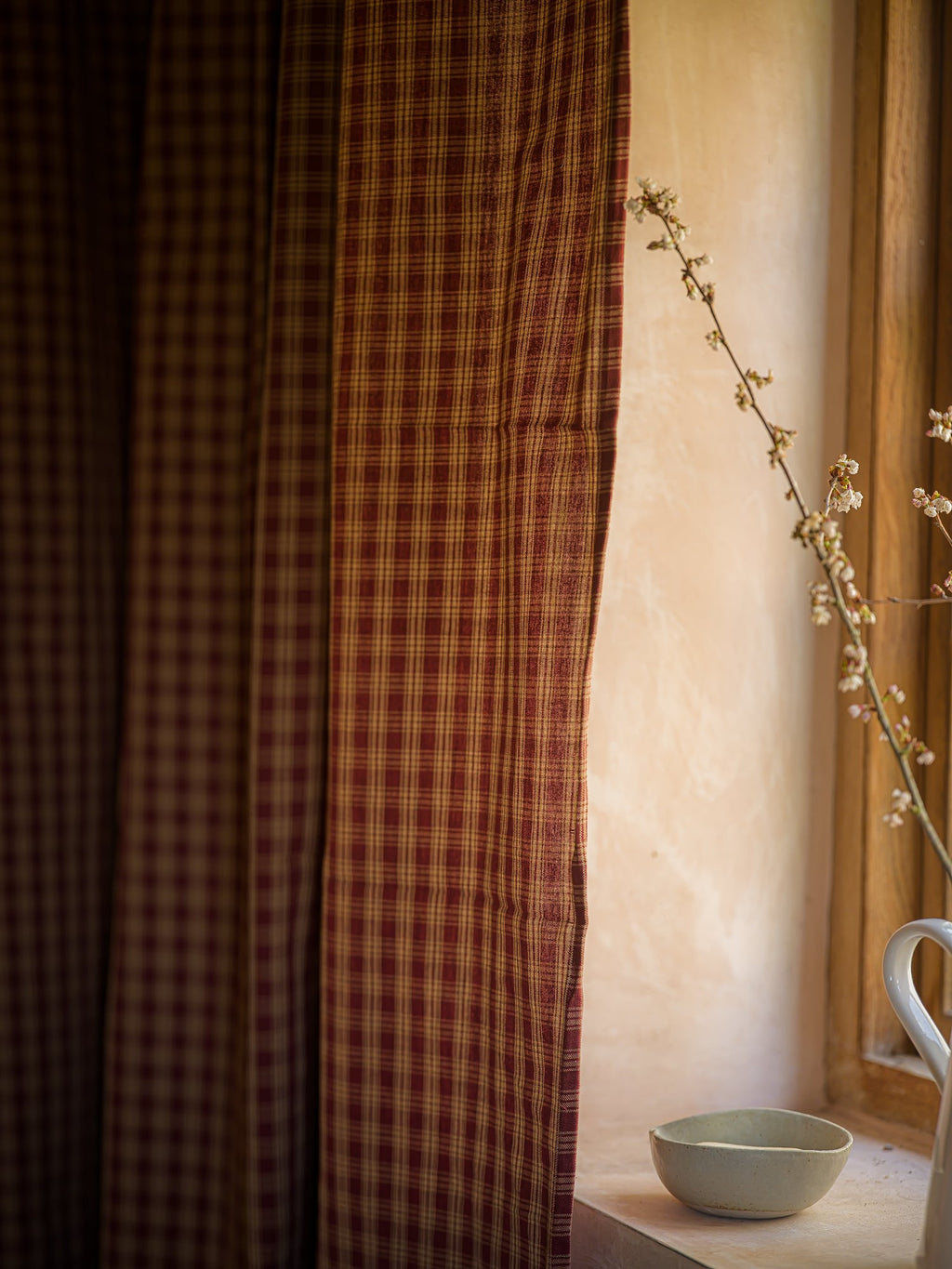 June Sturbridge Shower Curtain - Cranberry