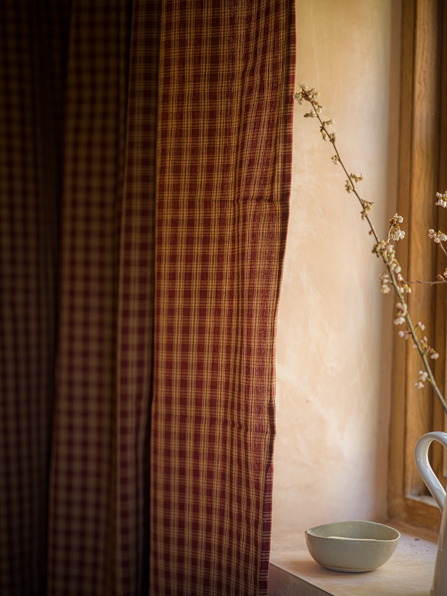 June Sturbridge Shower Curtain - Cranberry