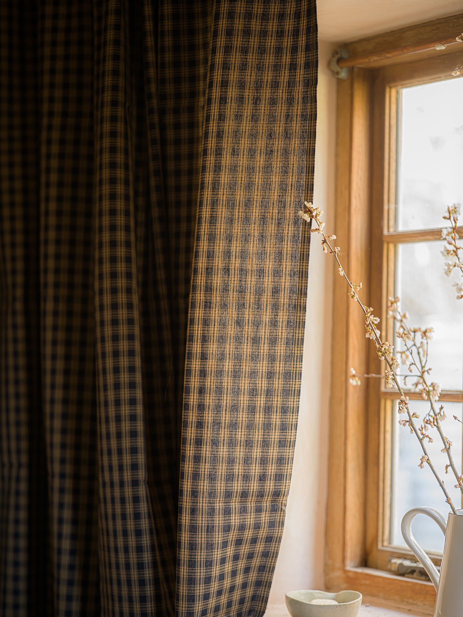 June Sturbridge Shower Curtain - Navy