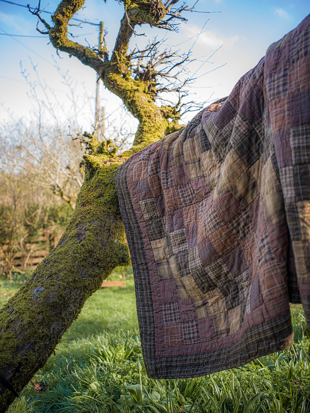 June Heritage Patchwork Cotton Queen Quilt - Rosewood