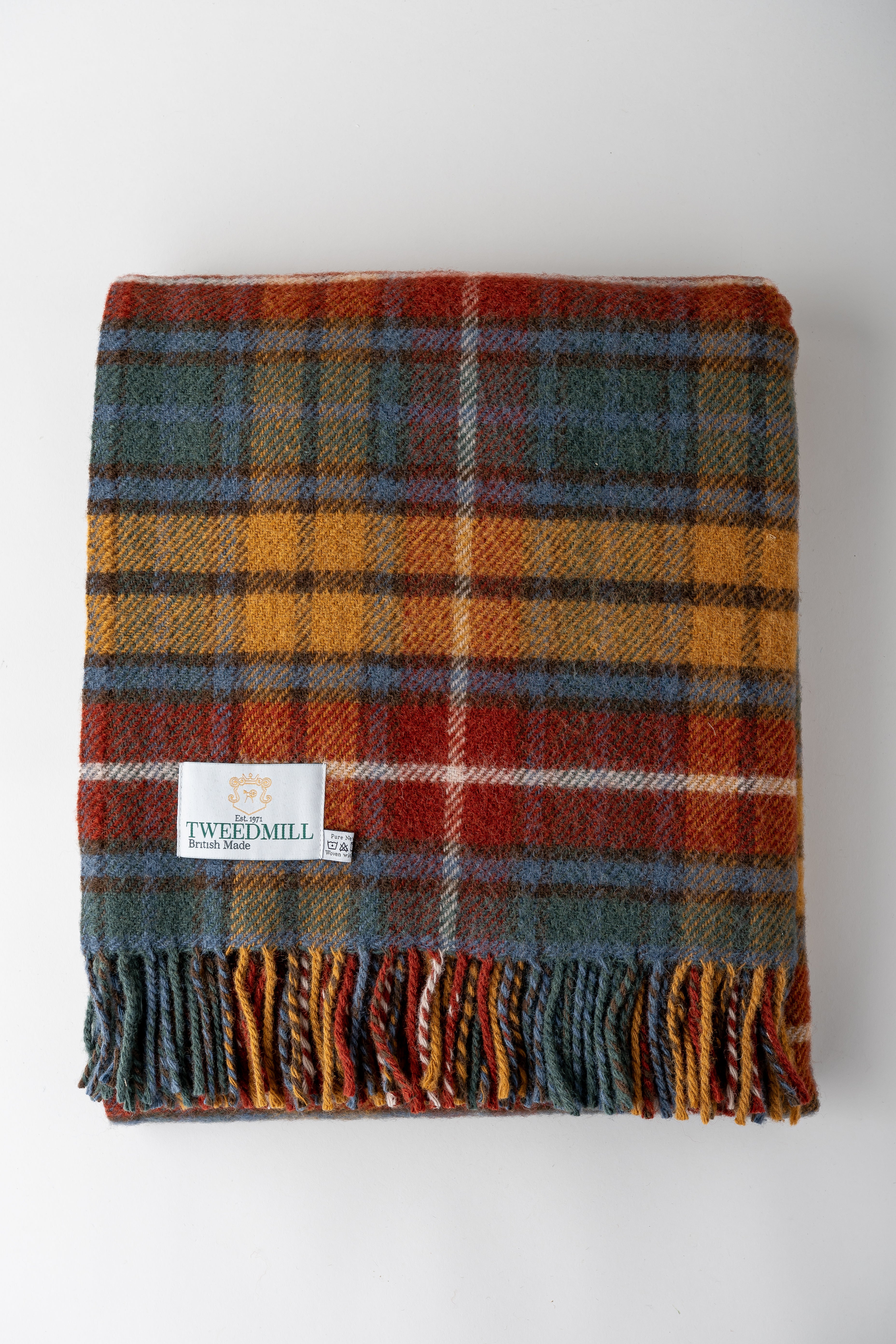 June Tartan Wool Blanket - Antique Buchanan