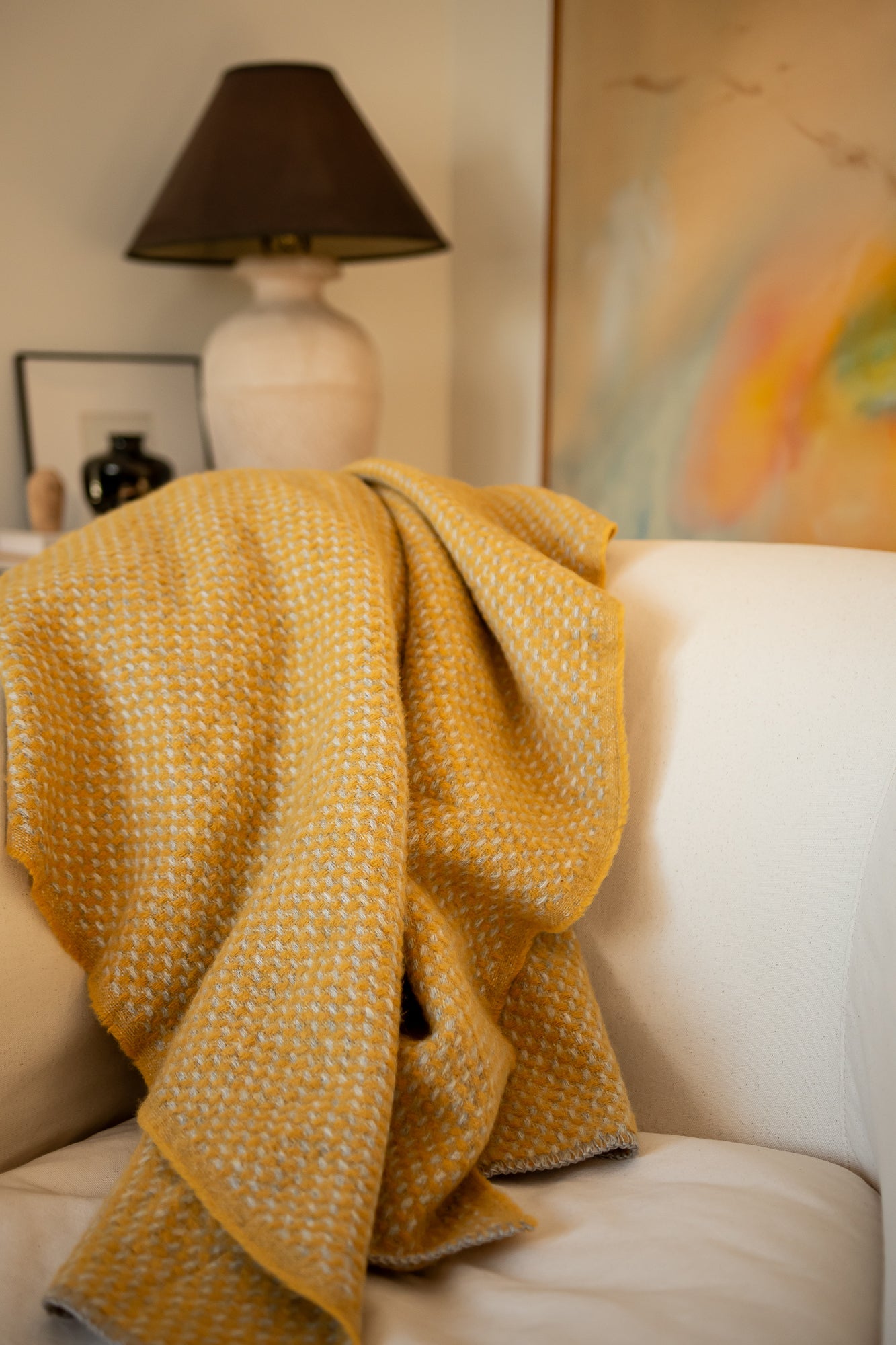 Twill Wool Blanket - Mustard