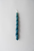 Twisted Beeswax Taper - Blue