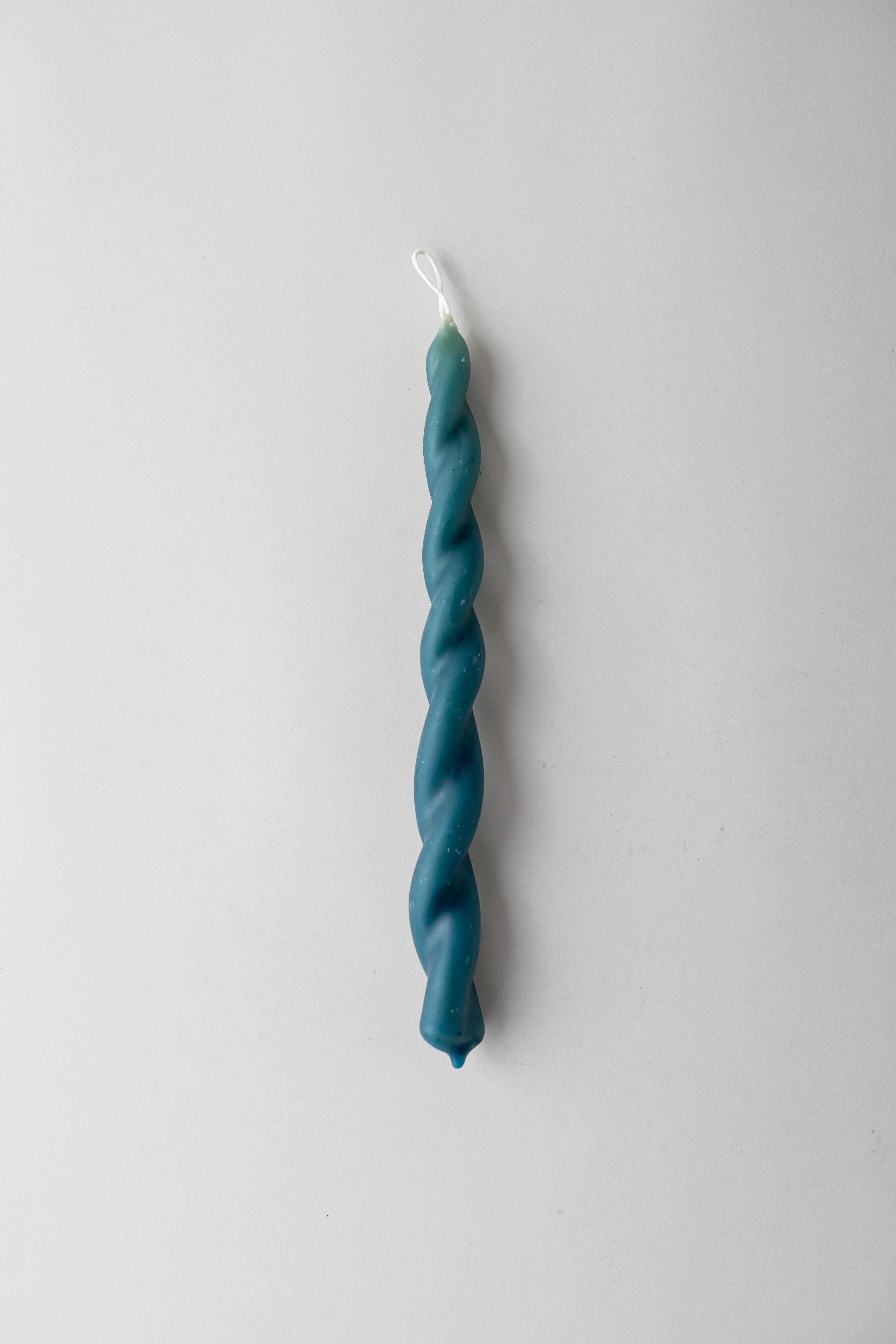 Twisted Beeswax Taper - Blue