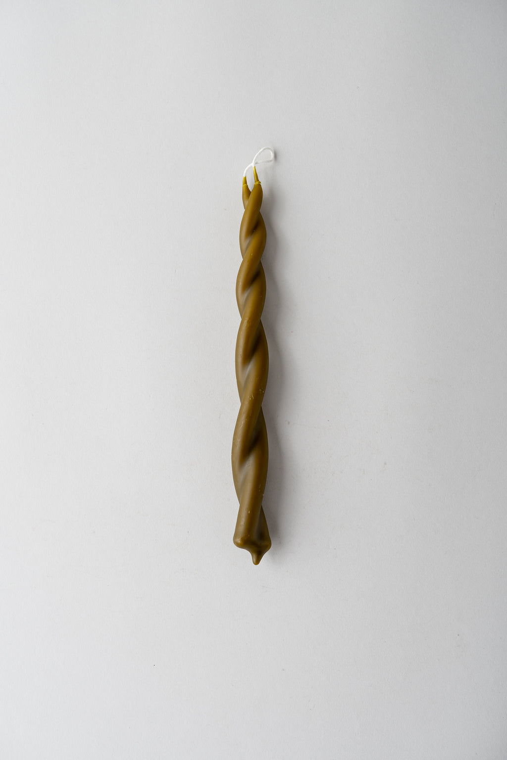 Twisted Beeswax Taper - Green Tea