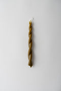 Twisted Beeswax Taper - Green Tea