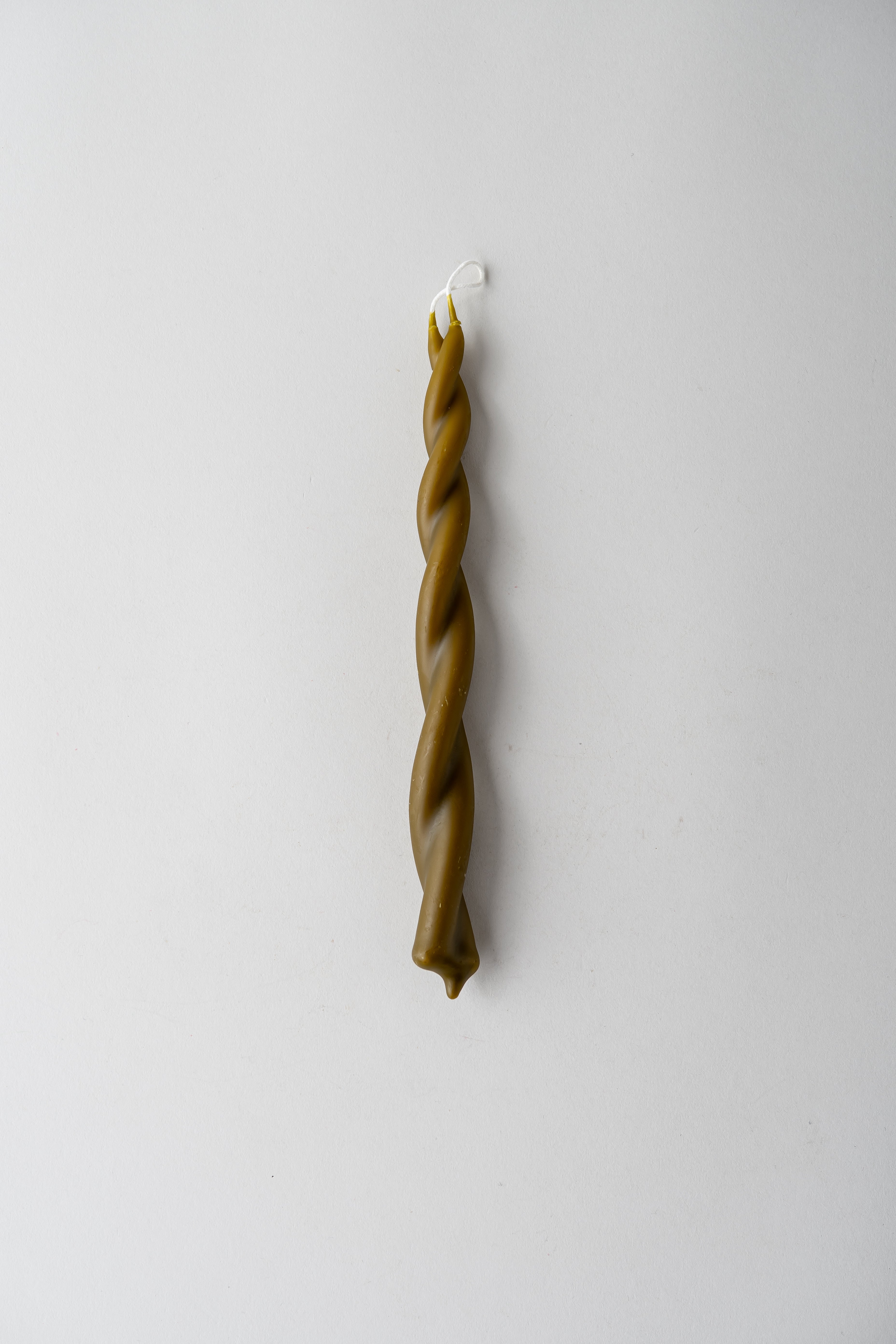 Twisted Beeswax Taper - Green Tea