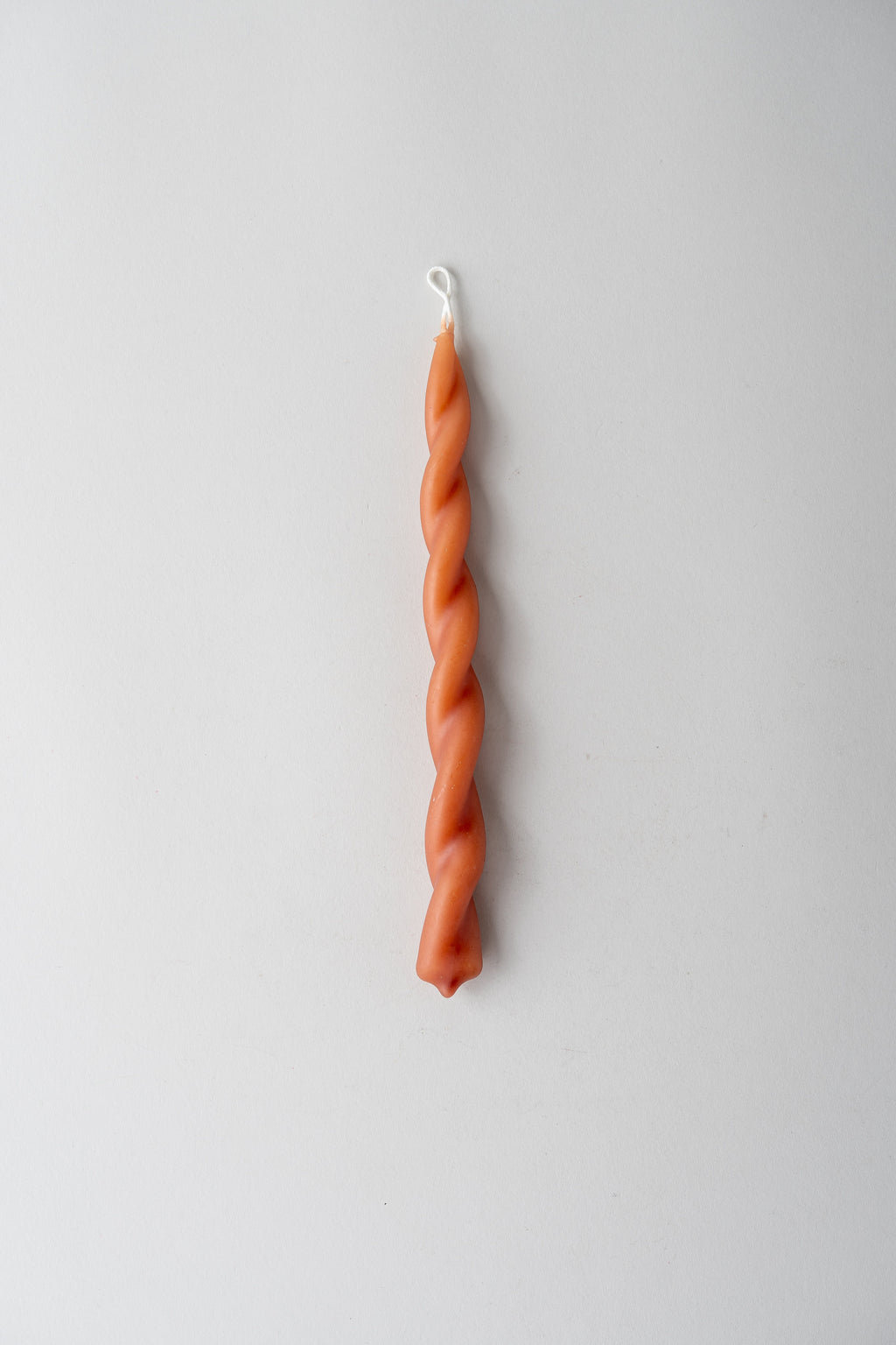 June Twisted Beeswax Taper - Terracotta