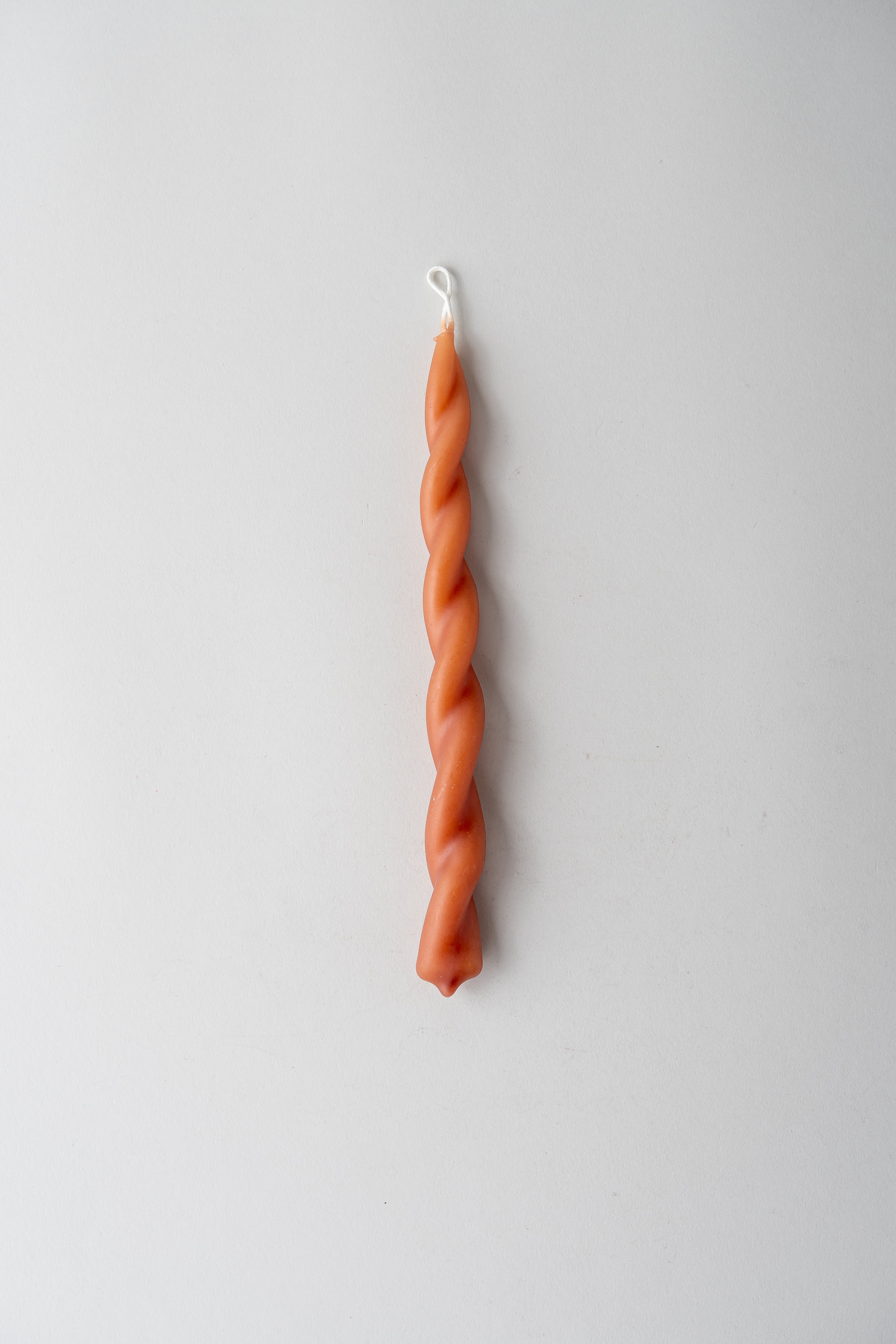June Twisted Beeswax Taper - Terracotta