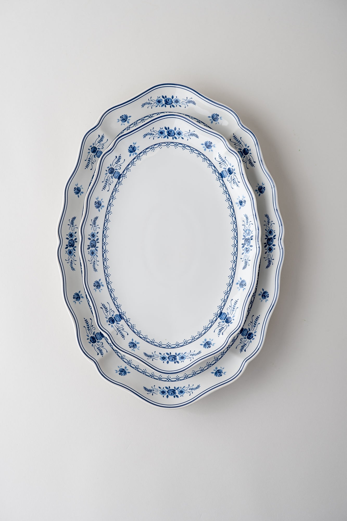 June Vila Blue Oval Platter - Large