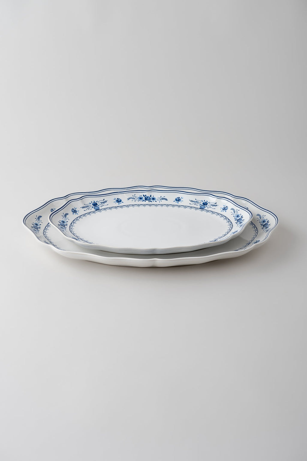 June Vila Blue Oval Platter - Large