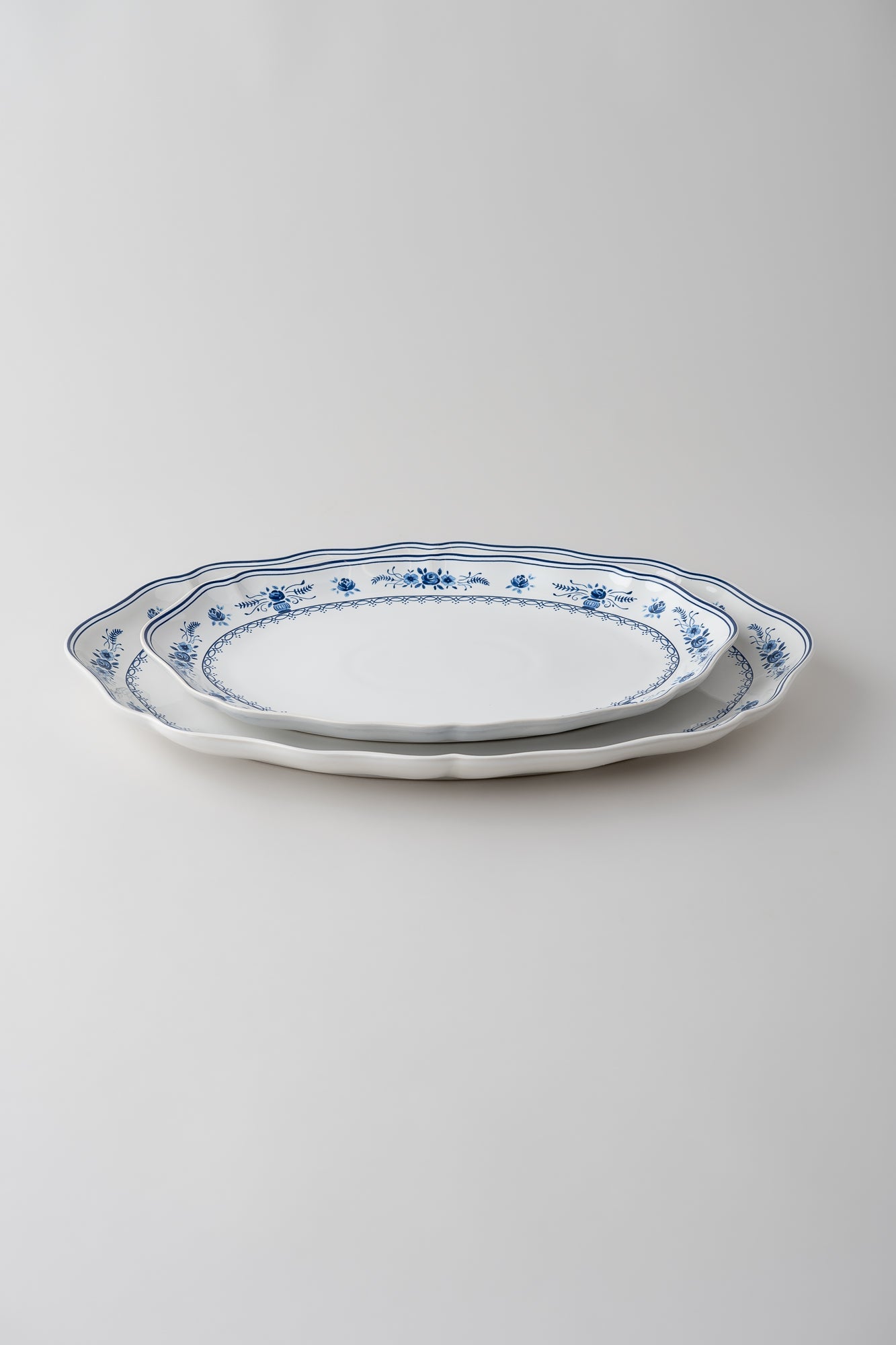 June Vila Blue Oval Platter - Large