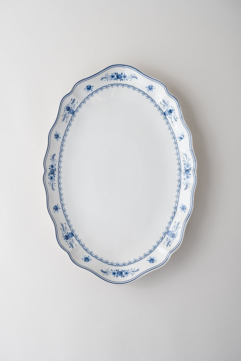 June Vila Blue Oval Platter - Large
