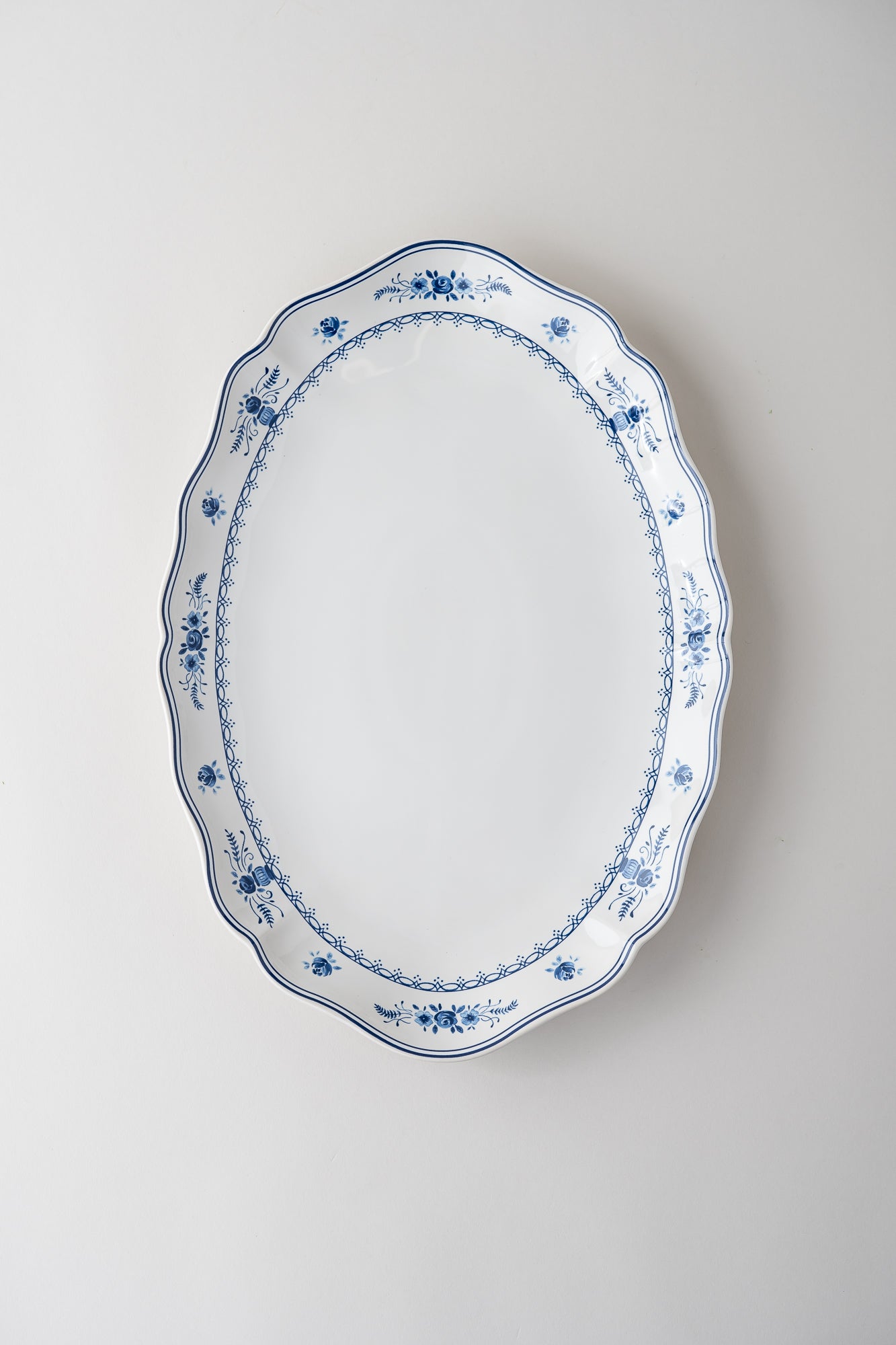 June Vila Blue Oval Platter - Large