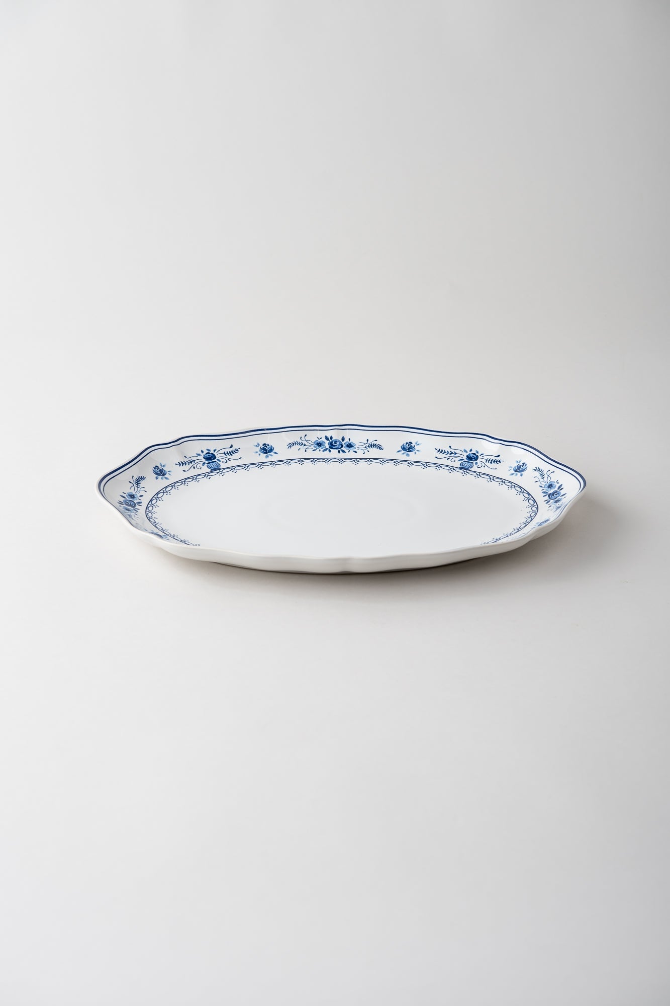 June Vila Blue Oval Platter - Medium