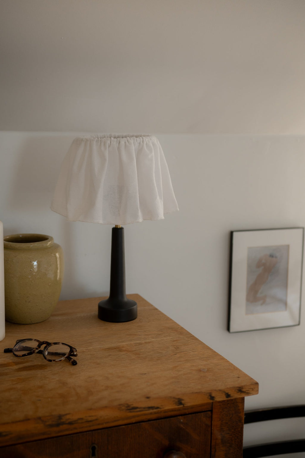 June Voltaire Petite Ruffled Table Lamp