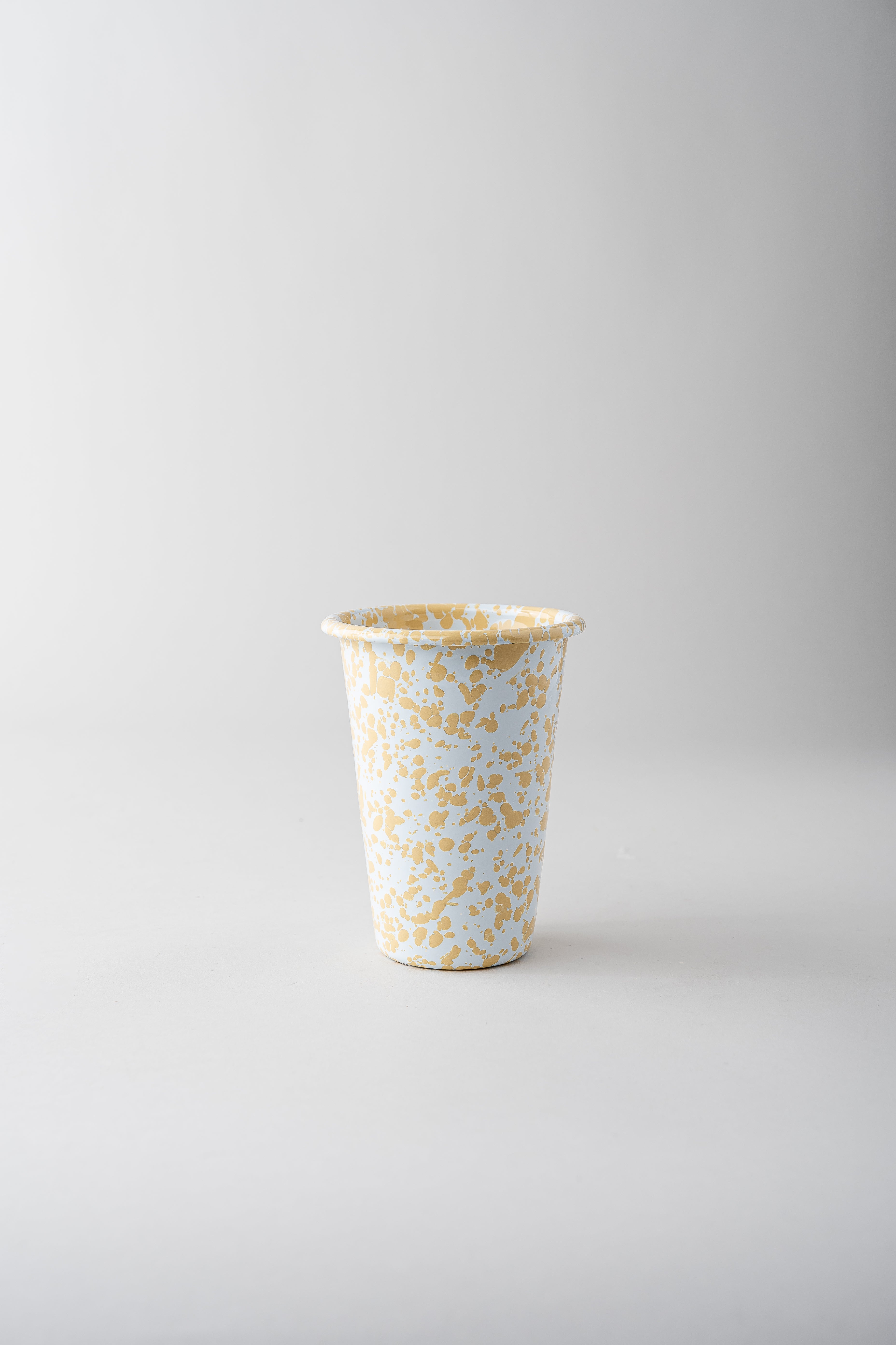 Enamel Splatterware Tumbler - 14oz - Yellow